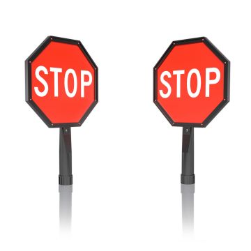 12" Flashing Hand Held Dual Sign Paddle
